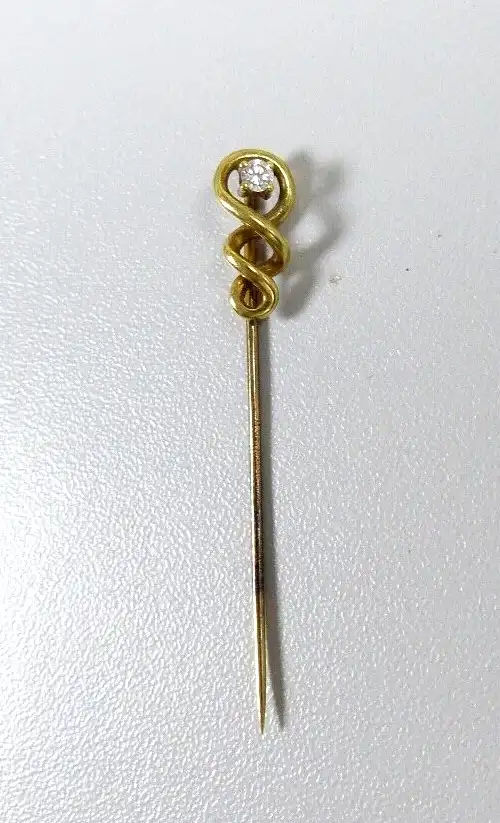 Krawattennadel aus 585 Gold mit Brillant 0,05 ct. 0