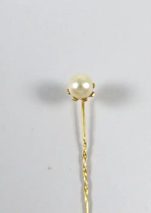 Krawattennadel aus 750 Gold mit Perle 1