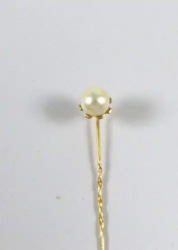 Krawattennadel aus 750 Gold mit Perle