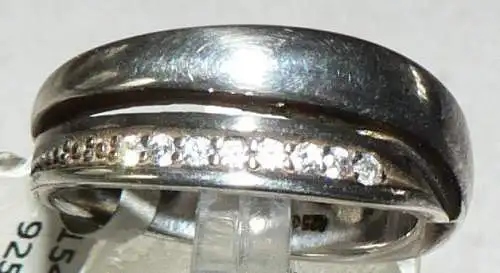 Ring Gr. 55 aus 925 Silber mit Zirkonia