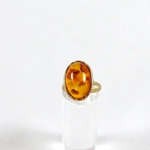 Ring aus 333 Gold mit  Bernstein/Amber Größe 58