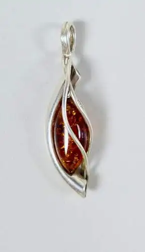 Anhänger aus 925 Silber mit Bernstein/Amber  (da6686)