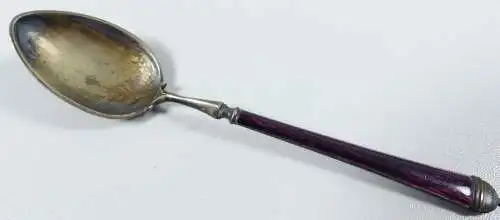 sehr alter emaillierter Kaffeelöffel aus 925 Silber   (da6563)