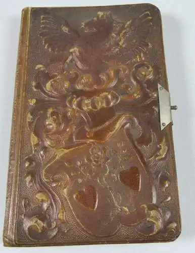 Tolles seltenes Poesiealbum aus Leder geprägt Berlin ab 1897