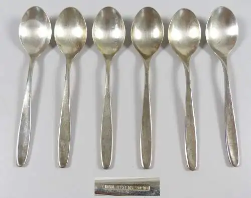 6 WMF Kaffeelöffel in 90 Silberauflage  (da5617)