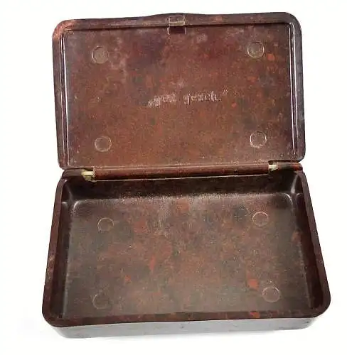 original alte Schmuckschachtel Schmucketui aus Bakkelit gestempelt geschützt