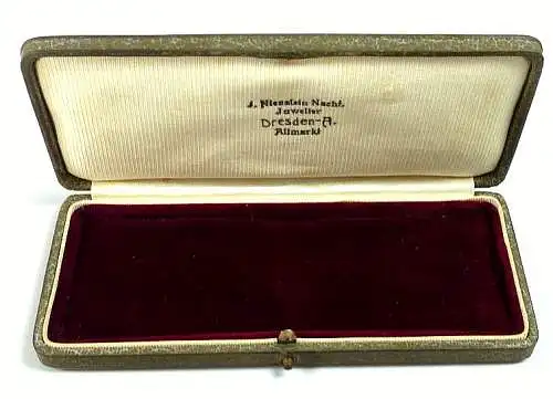 original alte Schmuckschachtel Schmucketui J. Niesslein Nacht Juwelier Dresden
