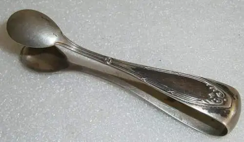 sehr schöne alte Zuckerzange aus massivem 800 Silber