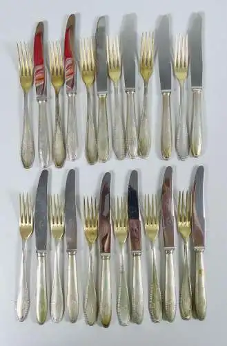 original altes Obstbesteck aus 800 Silber 24 Teile für 12 Personen (da6684)