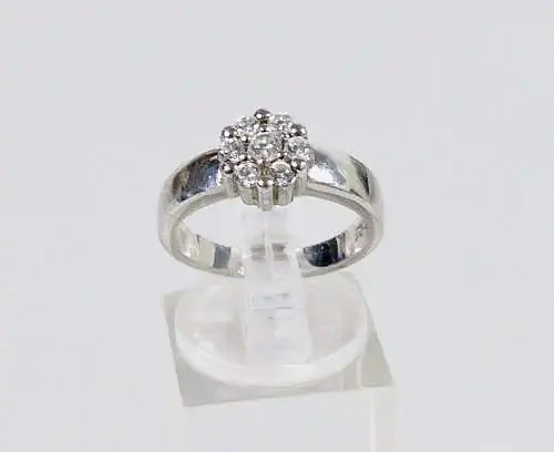 Ring aus 925 Silber mit weißem Steinen, Gr. 54/Ø 17,2 mm  (da6404)