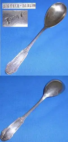 Toller alter Gründerzeit-Sahnelöffel 800 Silber