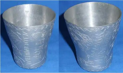 alter Becher 2. WK Norwegen 1944 Weihnachten (da3471)