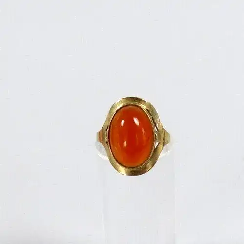 Ring aus 333 Gold mit  Bernstein/Amber Größe 52