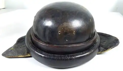 original alter  Oldtimer Motorradhelm Leder Polizei 3. Reich Wappen fehlt