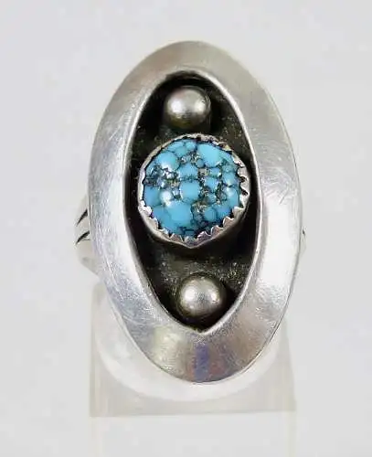 Ring aus Silber mit Türkis, Gr. 57/Ø 18 mm  (da6401)