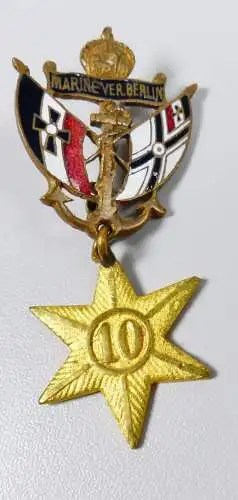 Kriegerverein Abzeichen Marine Verein Berlin emailliert (da5972)