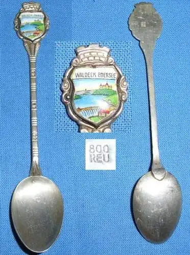 alter Sammler/Andenken-Löffel 800 Silber Waldeck Edersee  (c6636)