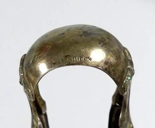 Gründerzeit Zuckerzange aus massivem 800 silber um 1900