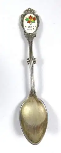 Löffel Sammlerlöffel Mokkalöffel aus Sterlingsilber emailliert Niagara Fälle