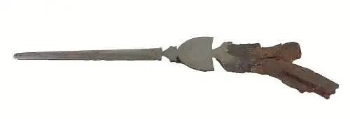 Brieföffner mit Granatsplitter 1. WK