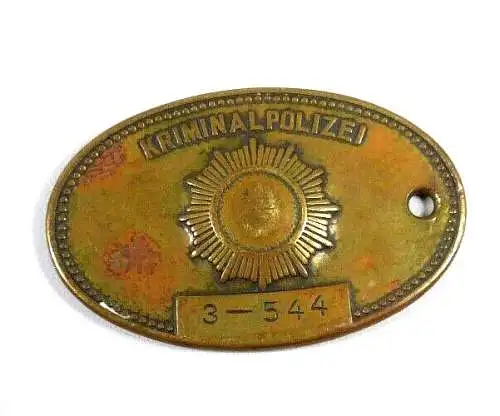 DDR Kripomarke Kriminalpolizei Dienstmarke Nr. 3-544 für Sachsen  Anhalt