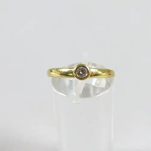 Ring aus 585 Gold mit Diamant 0,05 ct., Gr. 56