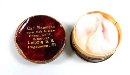 original alte Schmuckschachtel Schmucketui Carl Baumann Leipzig
