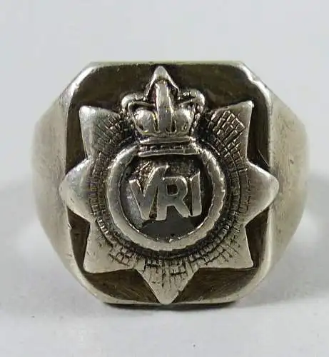 original alter Militärring wohl Kanada 925 Silber 2. WK     (da5650)