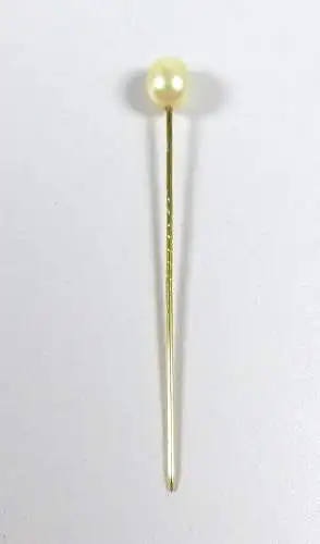 Krawattennadel aus 585 Gold mit großer Perle