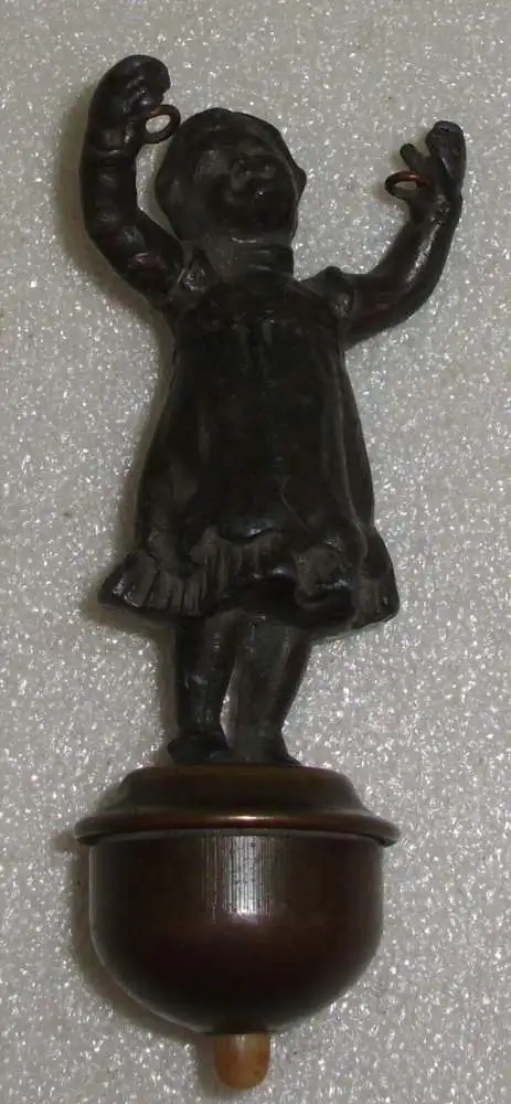 seltene Bronze Tischklingel/Klingelknopf voll funktionstüchtig (da3520) 0