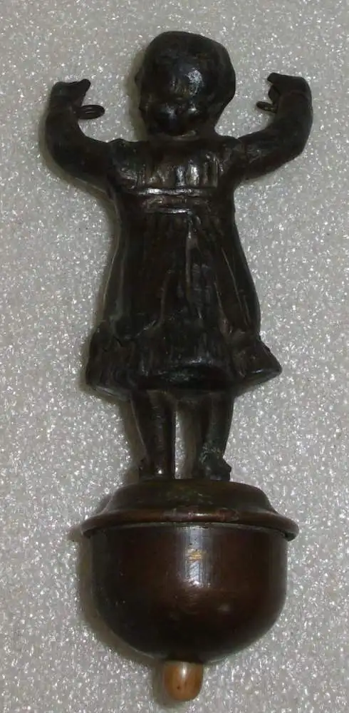 seltene Bronze Tischklingel/Klingelknopf voll funktionstüchtig (da3520) 2