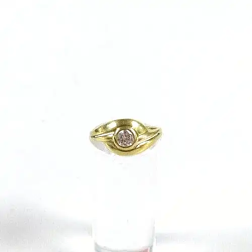 Ring aus 333 Gold mit Bergkristall, Gr. 54