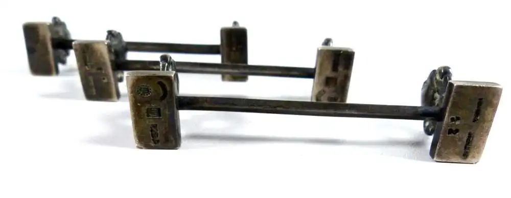3 Messerbänke aus 925 Silber 2