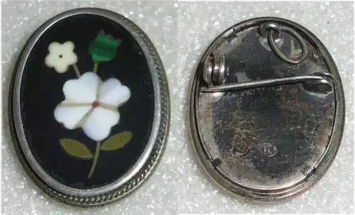 Gründerzeit-Brosche/Anhänger aus 925er Silber (da3534)