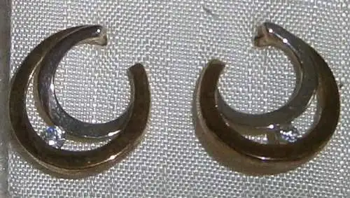 Ohrringe aus 333 Gold mit Zirkonia neuwertig aus Geschäftsauflösung