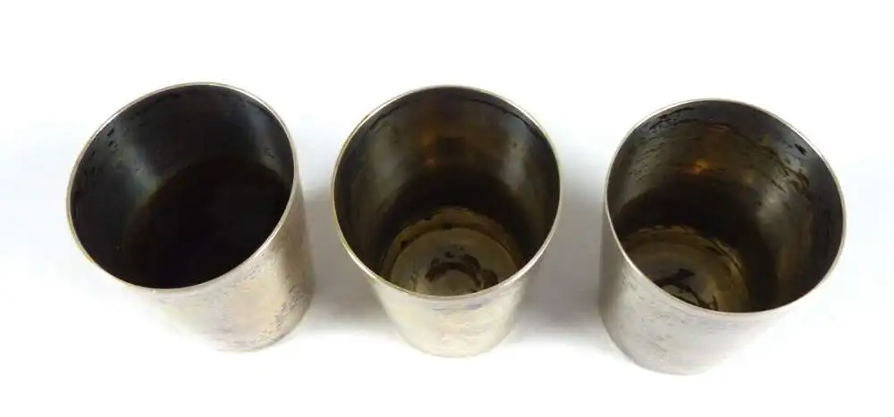 3 Trinkbecher aus massivem 800 Silber  Koch & Bergfeld 1