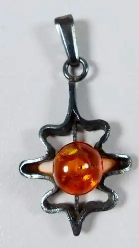 Anhänger aus 835 Silber mit Bernstein/Amber  (da6522)