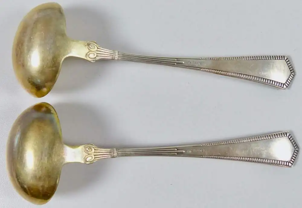 2 Kellen aus 800 Silber vergoldet Wilhelm Binder   (da6731) 2