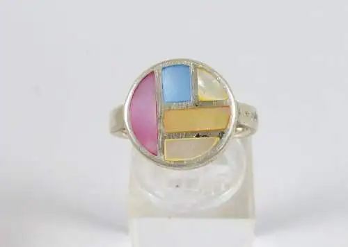 Ring  aus 925 Silber mit Powershell Größe 58