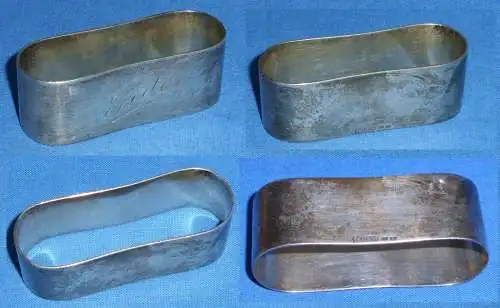 Serviettenring aus 835er Silber mit Monogramm Fido (da4119)