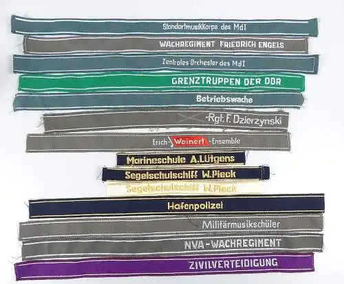14 original alte DDR Ärmelbänder     ansehen