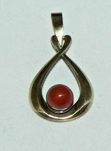 Anhänger aus 333er Gold mit Bernstein/Amber  (da4422)