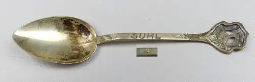 Mokkalöffel/Sammlerlöffel aus 800er Silber mit Wappen von Suhl       (da4758)