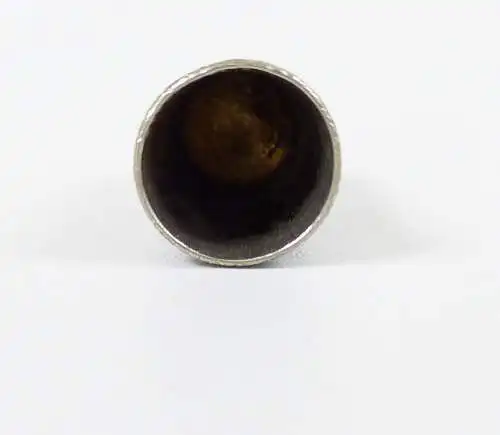 sehr schöner alter Fingerhut versilbert (da6357)