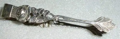 Zuckerzange aus 800 Silber mit Rosen