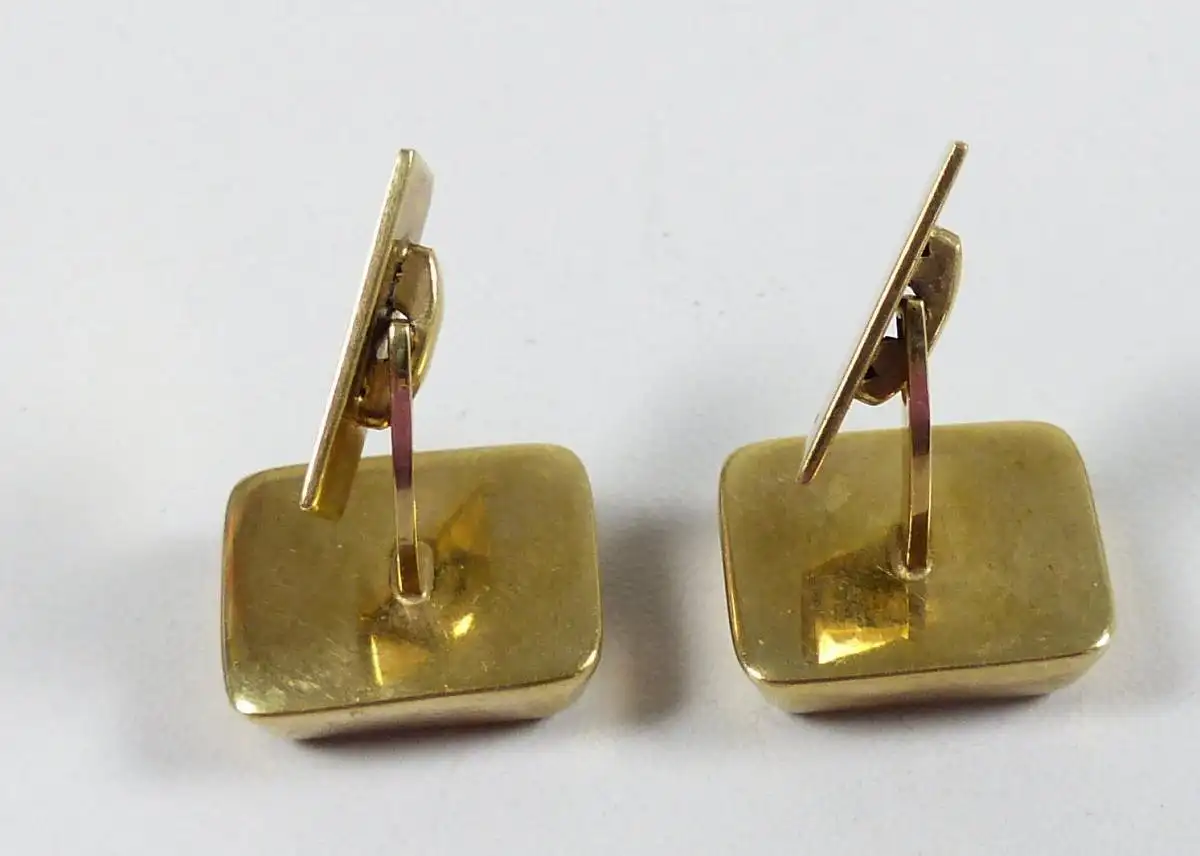 Manschettenknöpfe aus 333er Gold mit Achat   (da5319) 1