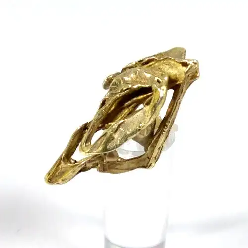 Designer Ring Silberring aus 925 Silber vergoldet  signiert   Größe 57