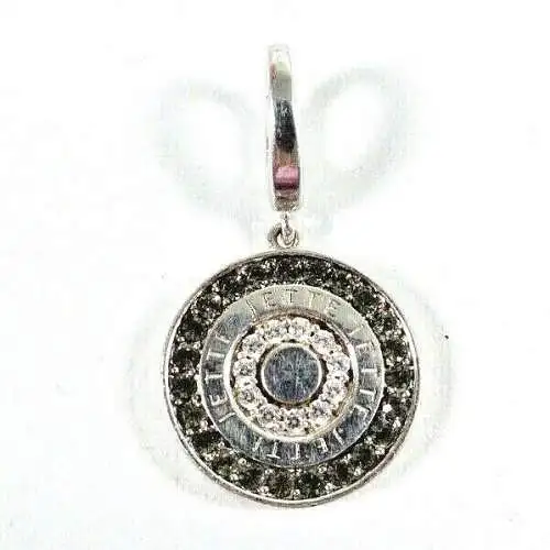 JETTE Anhänger aus 925 Silber mit weißen Steinen       