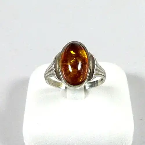 Ring aus 855 Silber mit Bernstein Amber