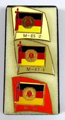 3 original alte Abzeichen NVA Manöverbeobachter M-78 M-87 B und M-85 Z